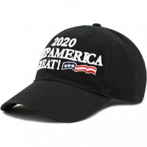Baseball Caps Trump 2020 President Keep America Great Flag Cotton 3D Cap - Kag - Black - CC18SKA9GIC $21.08