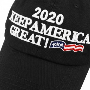 Baseball Caps Trump 2020 President Keep America Great Flag Cotton 3D Cap - Kag - Black - CC18SKA9GIC $21.08