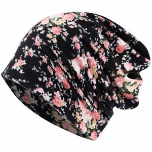 Skullies & Beanies Womens Slouchy Beanie Cotton Chemo Caps Cancer Headwear Hats Turban - 1 Pair-style B-black - CD18Y9CU9IQ $...