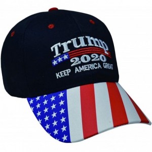 Baseball Caps Trump Cap 2020 Keep America Great USA Baseball Caps Embroidered Donald Trump Hat Adjustable hat - Black - CL18X...