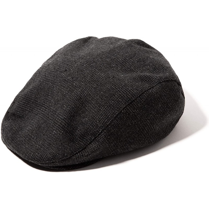 Newsboy Caps Men Winter Cold Weather Newsboy Flat Cap Stylish Hat with Adjustable Buckle - Dark Grey - CI18TDKD8O8 $17.29