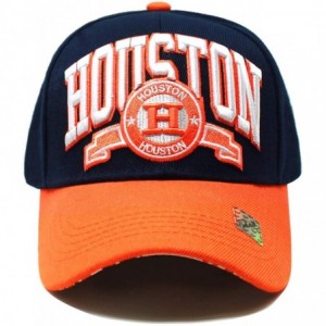 Baseball Caps Team Color City Name Embroidered Baseball Cap Hat Unisex Football Basketball - Houston - CO18CZGW9LX $28.72