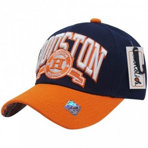 Baseball Caps Team Color City Name Embroidered Baseball Cap Hat Unisex Football Basketball - Houston - CO18CZGW9LX $29.06