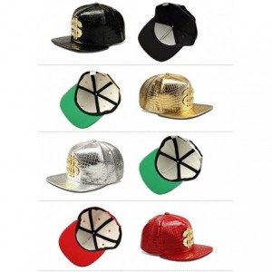 Skullies & Beanies Hip Hop Hat-Flat-Brimmed Hat-Rock Cap-Adjustable Snapback Hat for Men and Women - Red - CI18C88D5WK $24.43