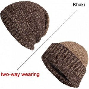 Skullies & Beanies Women's Solid Color Wool Knit Hats Earmuffs Parent-Child Caps - Khaki7 - C118I7DT0US $19.14