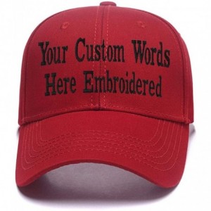 Baseball Caps Custom Embroidered Adjustable Baseball Hat Embroidery Cowboy Caps Men Women Text Gift - Wine - C018H47WMR5 $31.54