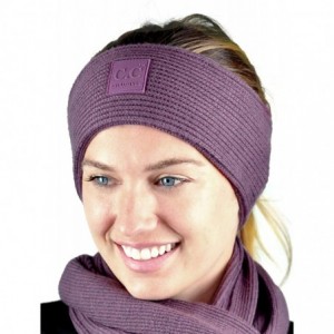 Cold Weather Headbands Unisex Winter Thick Ribbed Knit Stretchy Plain Ear Warmer Headband - Mint - C318XAX4TOY $24.68
