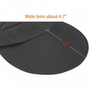 Sun Hats Sun Hats for Women Wide Brim Sun Hat Packable UV Protection Visor Floppy Womens Beach Cap - Black - CK18D5Y2WHR $21.51