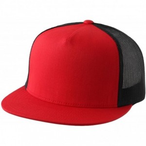 Baseball Caps Classic Two Tone Trucker Cap (6006W) - Red/Black - CA11LMLWMHH $24.29
