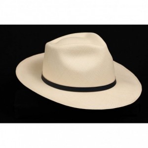 Sun Hats Leather Panama Hat Band - (Half Inch) - Navy - CM185WXL6IH $18.81
