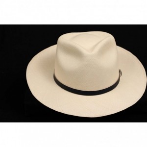 Sun Hats Leather Panama Hat Band - (Half Inch) - Navy - CM185WXL6IH $18.81