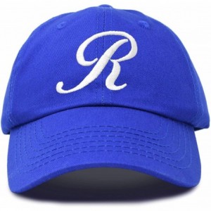 Baseball Caps Initial Hat Letter R Womens Baseball Cap Monogram Cursive Embroider - Royal Blue - C918U27A93X $26.72