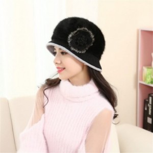 Berets Fashion Warm Winter WomenKnit Ski Crochet Slouch Hat Cap - Black - C412N7Y6PSK $17.06