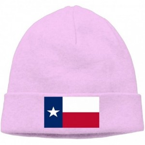 Skullies & Beanies Texas State Flag Unisex Fashion Autumn/Winter Knit Cap Hedging Cap Casual Cap Cotton Cap - Pink - CK186SAG...