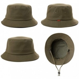 Sun Hats Womens UPF50+ Summer Sunhat Bucket Packable Wide Brim Hats w/Chin Cord - 00711_army Green - CJ18OR00966 $34.02