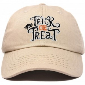 Baseball Caps Trick or Treat Hat Womens Halloween Baseball Cap - Khaki - C418ZG8C825 $33.67