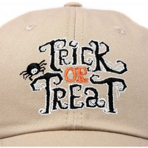 Baseball Caps Trick or Treat Hat Womens Halloween Baseball Cap - Khaki - C418ZG8C825 $30.10
