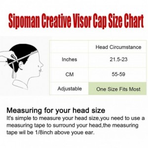 Visors Flair Hair Visor Sun Cap Wig Peaked Novelty Baseball Hat with Spiked Hair - 1.grey - CO18WE7WY9E $24.34