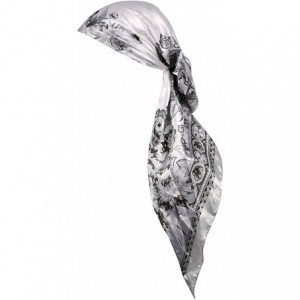 Skullies & Beanies Women's Silk Feel- Pre-Tied- Printed- Fitted Headscarf- Chemo Cap Bandana Sleep Turban Head Scarf - Light ...