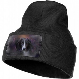 Skullies & Beanies Dog in Lavender Grass Unisex Warm Chunky Thick Stretchy Knit Beanie Skull Cap Winter Knitting Warm Hat - D...