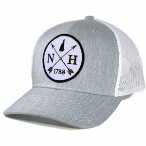 Baseball Caps Men's New Hampshire Arrow Patch Trucker Hat - Heather Grey/White - CG192NCW3I6 $50.41