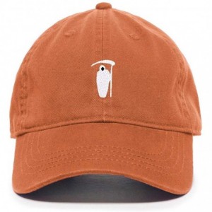 Baseball Caps Reaper Baseball Cap Embroidered Cotton Adjustable Dad Hat - Orange - C9197S8NRXX $28.74