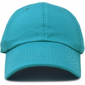 Baseball Caps Baseball Cap Dad Hat Plain Men Women Cotton Adjustable Blank Unstructured Soft - Teal - CO12NYWRXNE $18.49