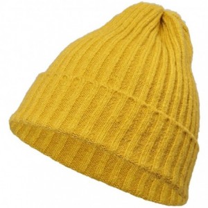 Skullies & Beanies Beanie Knit Hat Warm Winter Daily Slouchy Skull Beanies Cap for Women Kids - Yellow - CH18IE86MTR $18.57