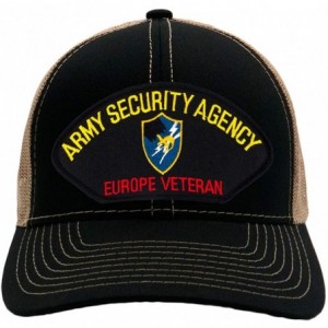 Baseball Caps US Army Security Agency - Europe Veteran Hat/Ballcap (Black) Adjustable One Size Fits Most - CC18I6RXOT0 $44.65
