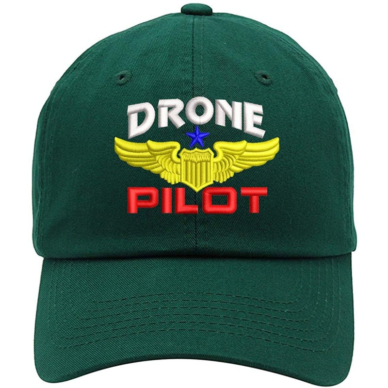 Baseball Caps Drone Pilot Aviation Wing Embroidered Soft Crown Dad Cap - Vc300_forestgreen - C518QHRW423 $29.84