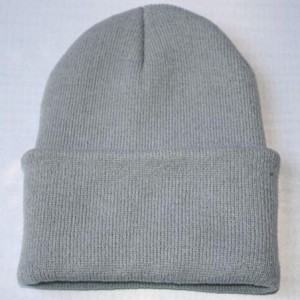 Skullies & Beanies Knitted Hat- Unisex Slouchy Knitting Beanie Hip Hop Cap Warm Winter Ski Hat - Gray - CR187K4TWN3 $15.45