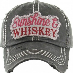 Baseball Caps Women's Sunshine & Whiskey Vintage Baseball Hat Cap - Black - CH18EG0ST24 $45.17