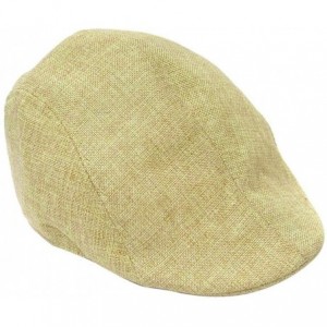 Newsboy Caps Unisex Newsboy Flat Cap Gatsby Caps Fashion British Style Peaked Cap Baseball Hat for Women Men - Khaki - C5185Q...