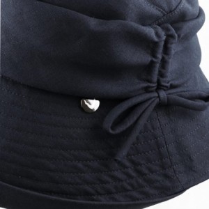 Sun Hats Light Weight Packable Women's Wide Brim Sun Bucket Hat - Renee-navy - CM18GQMYUNS $29.64