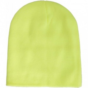 Skullies & Beanies Knit Skull Cap Warm Winter Slouchy Beanies Hat 9 Inch Long - 12pcs - Yellow - CZ18T2D0QDG $38.86