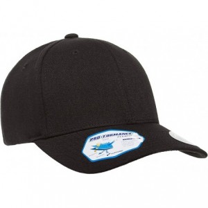 Baseball Caps Flexfit Pro-Formance Cap - Moisture Wicking- Stretch Flex Fit Hat - Black - CY18HEX8GU8 $26.95