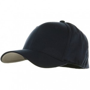Baseball Caps Extra Big Size Flexfit Cap-Navy W07S42D Wooly Combed Twill - C0111743TUX $19.72