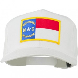 Baseball Caps Eastern State North Carolina Embroidered Patch Cap - White - CA11PN6OEVJ $31.70