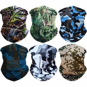 Balaclavas Headwear Headband Bandana Neck Gaiter - Headwrap Balaclava Facemask Seamless for outdoor - 6pcs Camo Series a - CV...