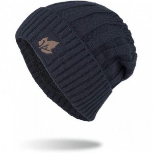 Skullies & Beanies Beanie Hat for Men Women Winter Warm Knit Slouchy Thick Skull Cap Casual Down Headgear Earmuffs Hat - CH18...