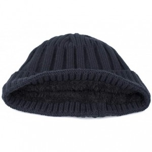Skullies & Beanies Beanie Hat for Men Women Winter Warm Knit Slouchy Thick Skull Cap Casual Down Headgear Earmuffs Hat - CH18...