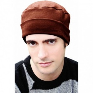 Skullies & Beanies Cancer Patient Hats for Men - Cotton Cuff Cap - Autumn - CF12OCUOCEN $35.08