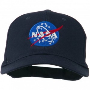 Baseball Caps NASA Insignia Embroidered Cotton Twill Cap - Navy - CT11QLM5LRP $37.17