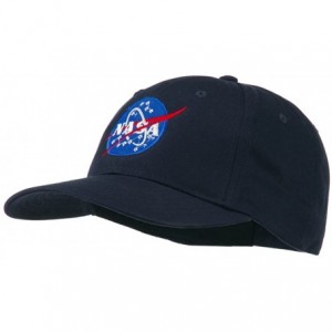 Baseball Caps NASA Insignia Embroidered Cotton Twill Cap - Navy - CT11QLM5LRP $31.92
