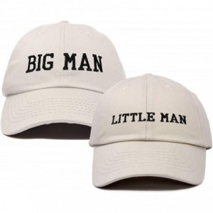 Baseball Caps Big Man Little Man Hat Father Son Matching Cap Fun Gifts - Beige - CS18SKASSIN $33.87