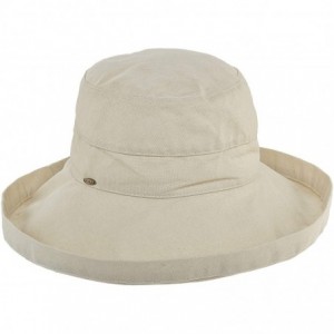 Sun Hats Women's Cotton Hat with Inner Drawstring and Upf 50+ Rating - Natural - CC1130G37CL $69.76