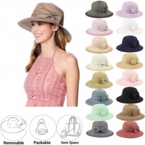 Sun Hats Womens UPF50 Foldable Summer Sun Beach Straw Hats - Fl2798lavender - CS18DA2SUO3 $41.22