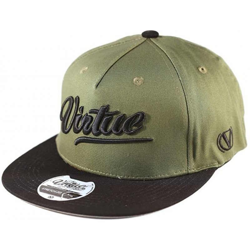 Baseball Caps Fitted Stretch-Fit Hats - Renegade Black / Olive Drab - CS188AL49HN $31.32